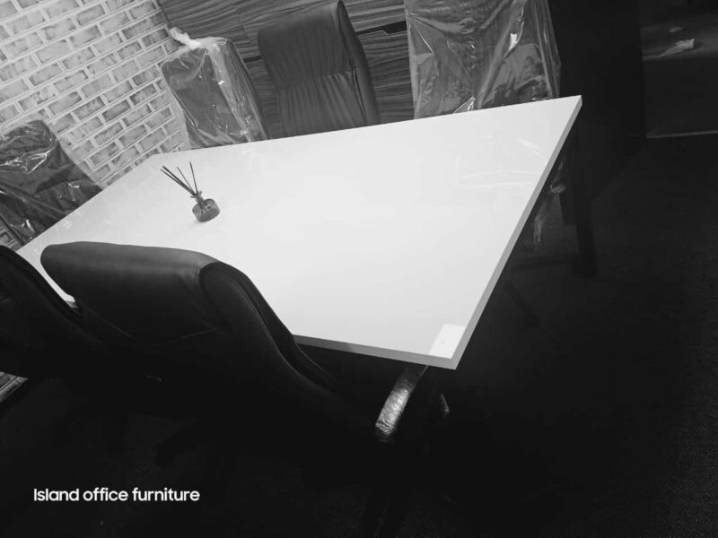 Gloss White Boardroom Table 2400mm x 1200mm - Image 4