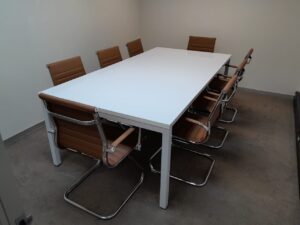 Gloss White Boardroom Table 2400mm x 1200mm