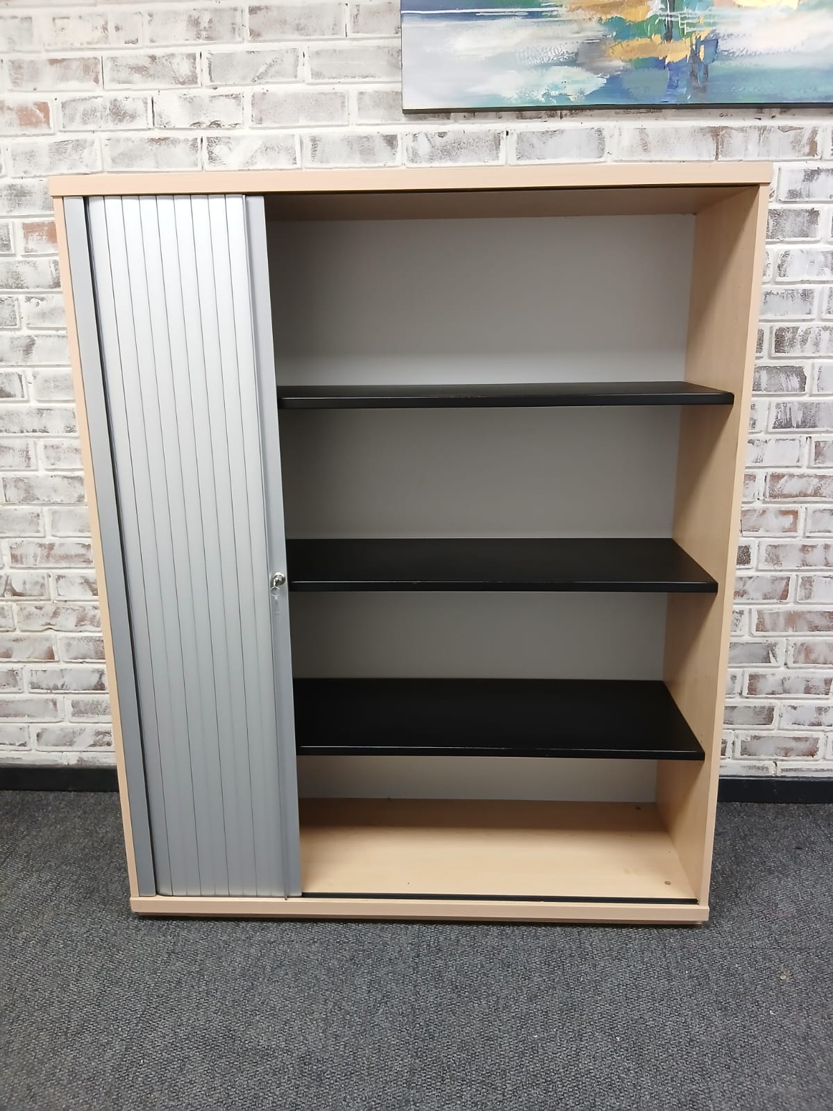 Maple Roller Door Cabinet 1500mmH x 1200mm x 500mmD