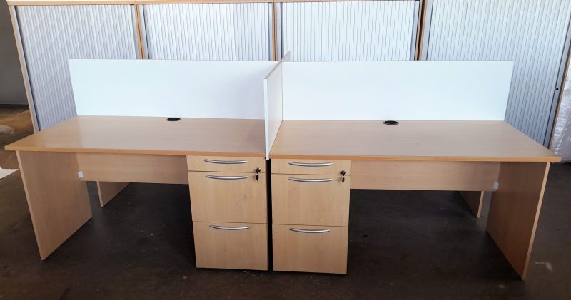 Four way cluster desk 2800mm x 1500mm - Image 4
