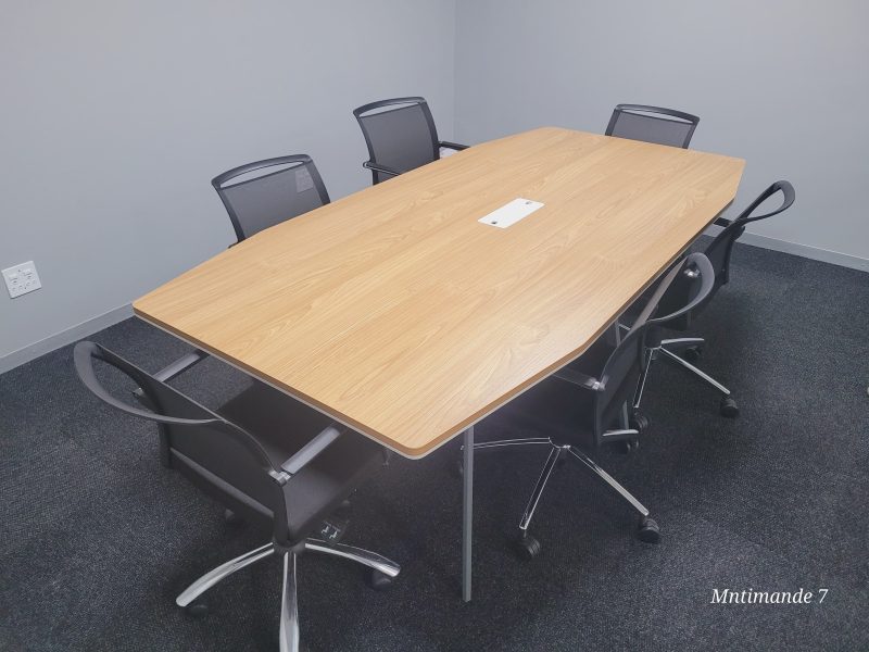 LS-HT66T Oak Boardroom Table 2400mm x 1200mm x 750mm - Image 2