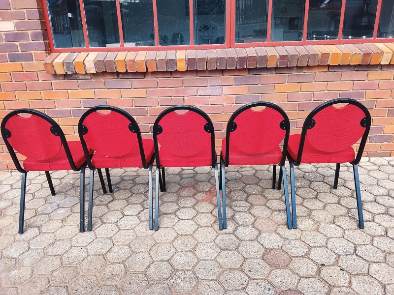 Red Stacker Chairs - Image 2