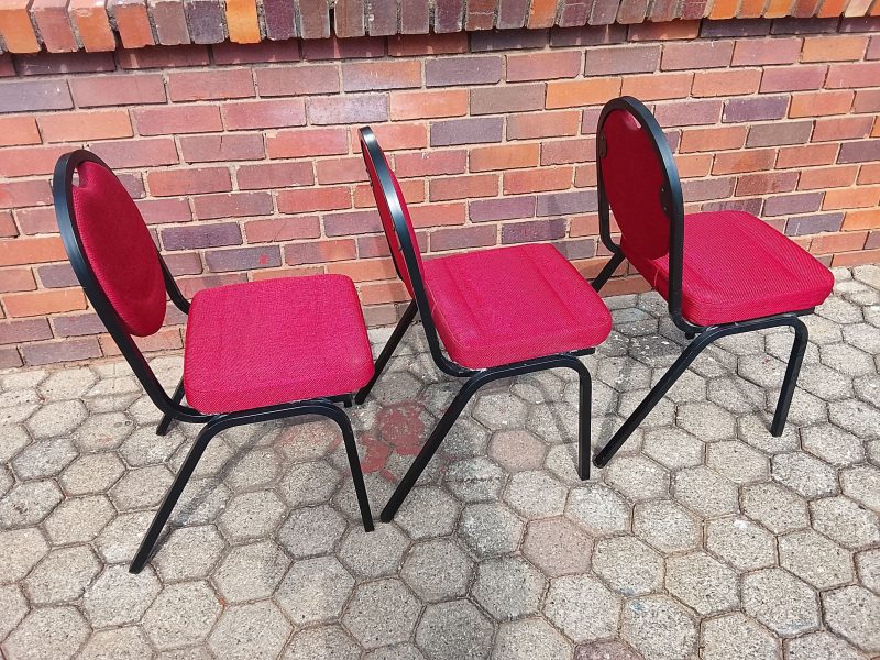 Red Stacker Chairs - Image 3