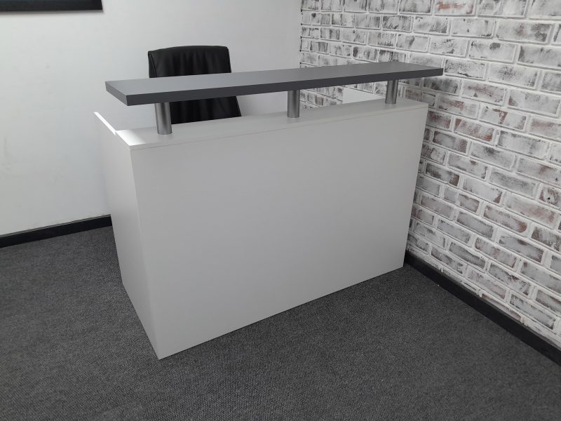 Storm Grey And White Reception Unit 1600mm x 700mm - Image 3