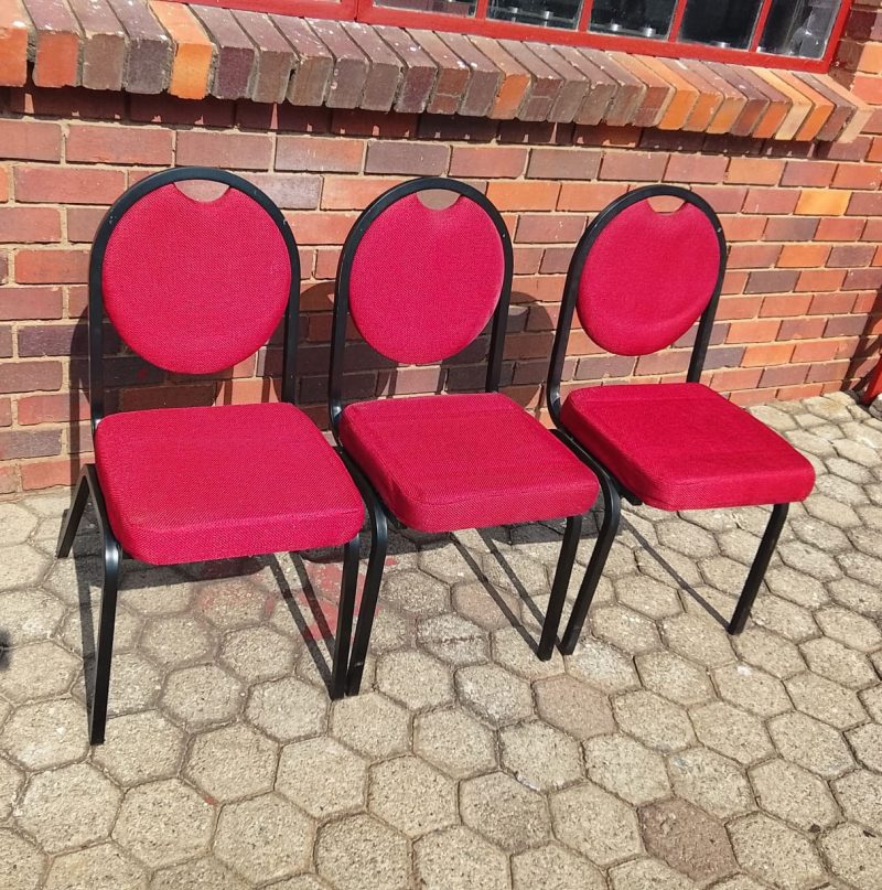 Red Stacker Chairs - Image 5