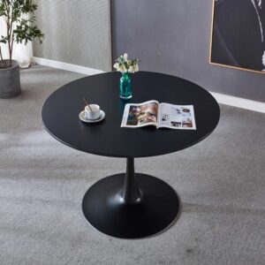 Ebony Round Dining Table 800mm 750mmH Black