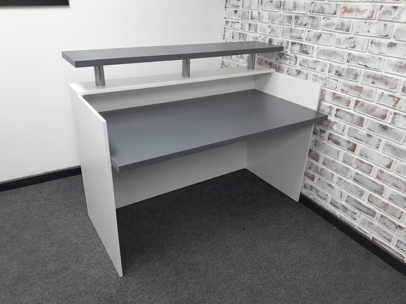 Storm Grey And White Reception Unit 1600mm x 700mm - Image 4