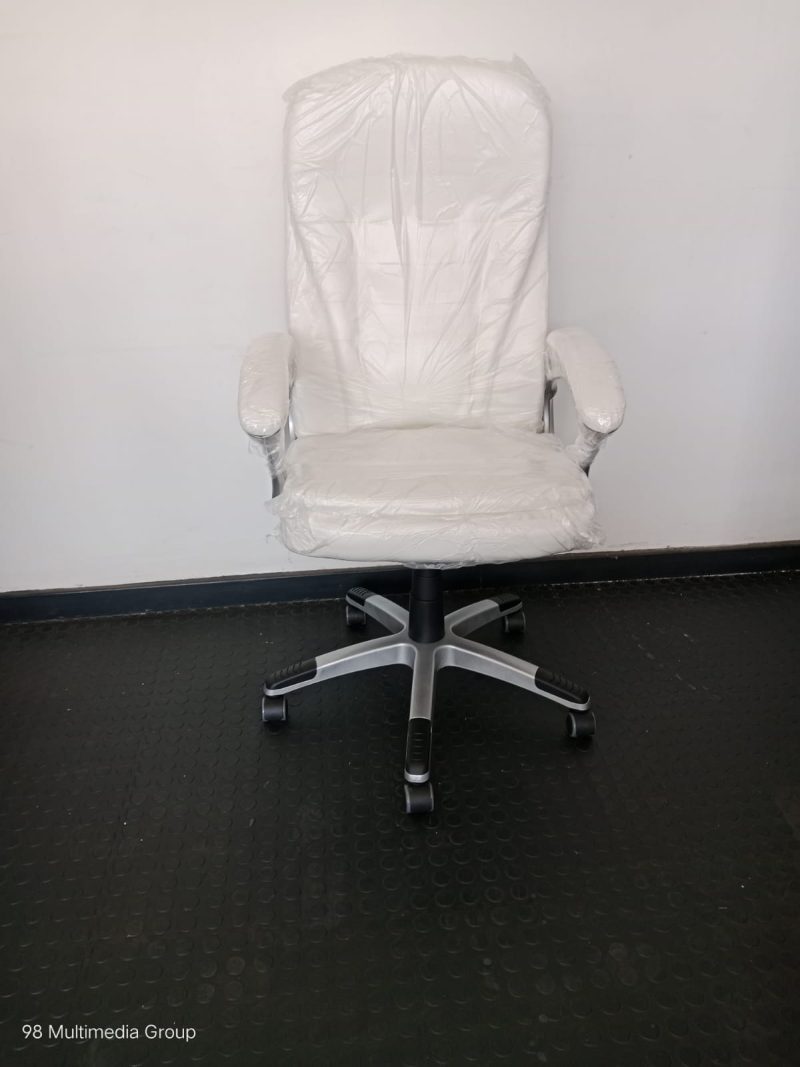 51-H White High Back Chair