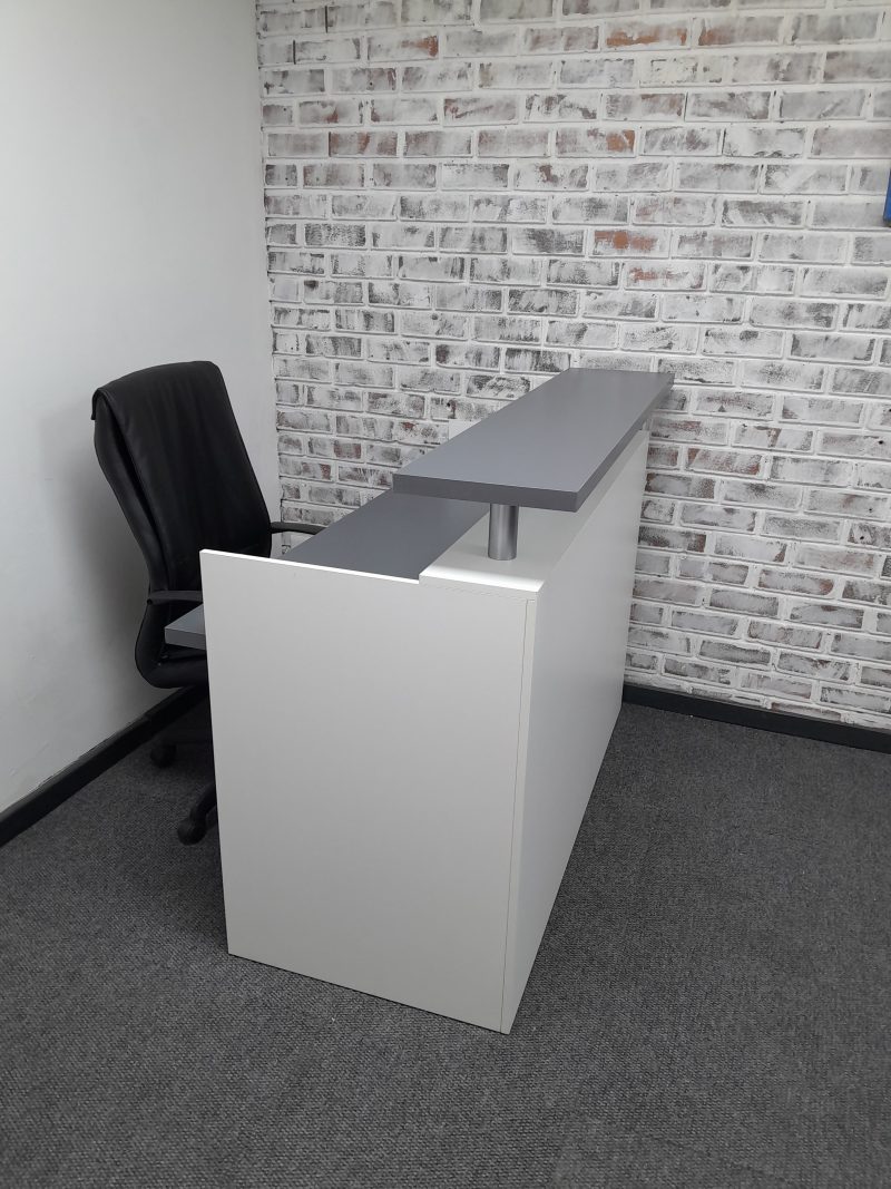 Storm Grey And White Reception Unit 1600mm x 700mm - Image 5