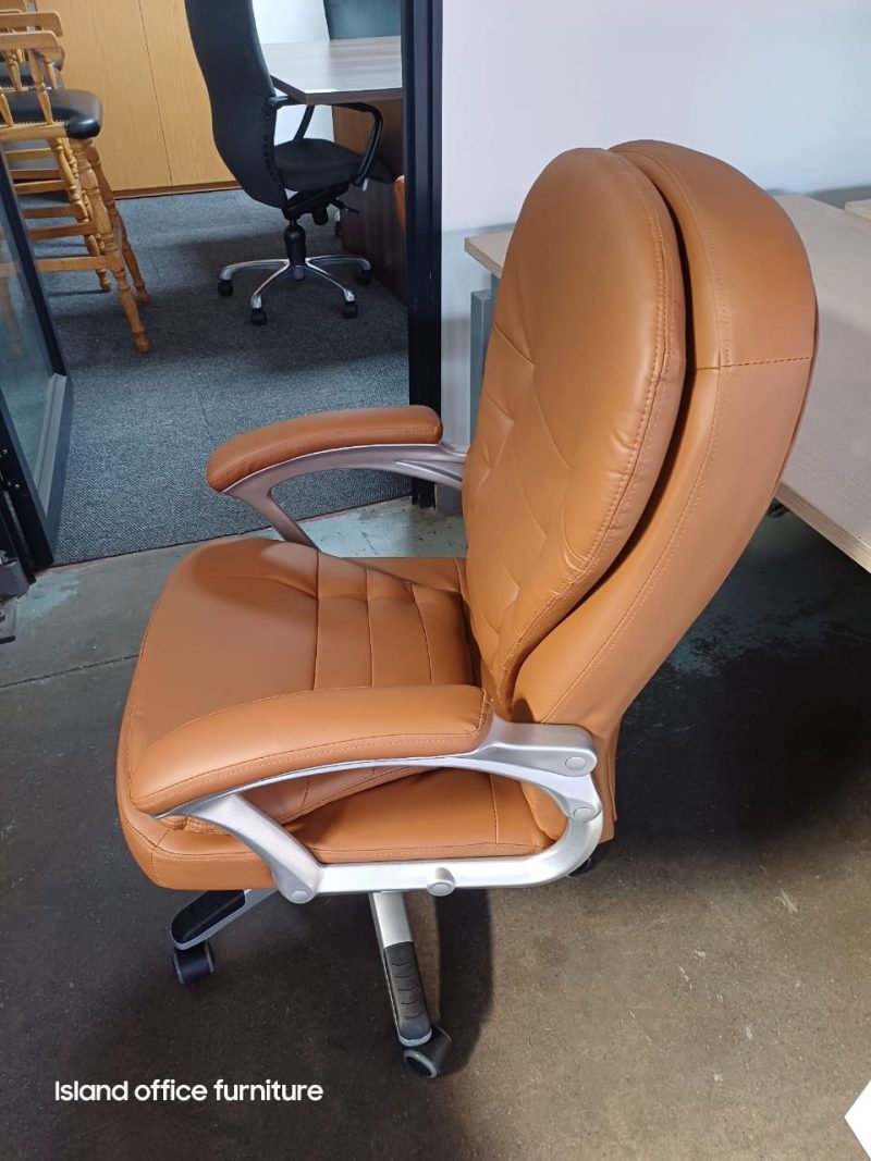 511-L Brown Leather Chairs - Image 2