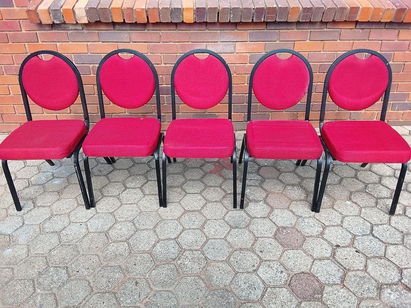 Red Stacker Chairs - Image 6