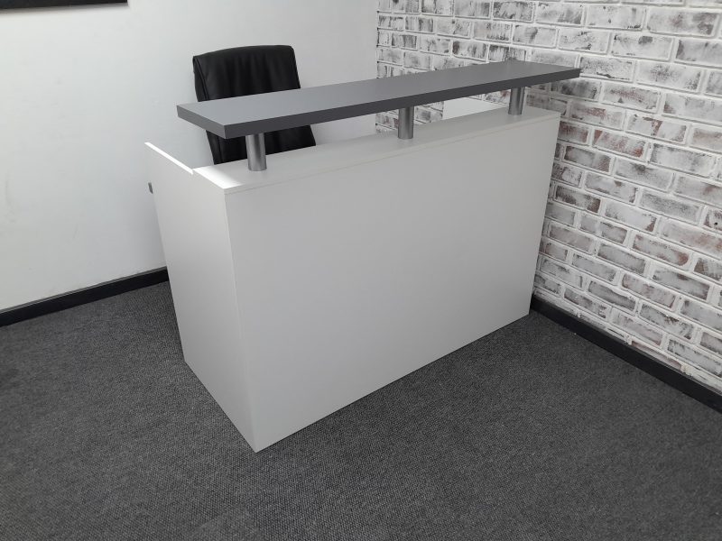 Storm Grey And White Reception Unit 1600mm x 700mm - Image 6