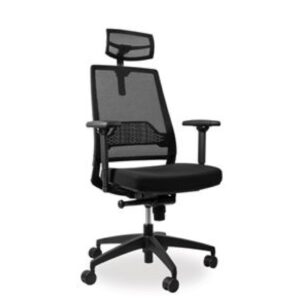 Bolt High Back Chair, Mesh Back, Black Woven Mesh Seat