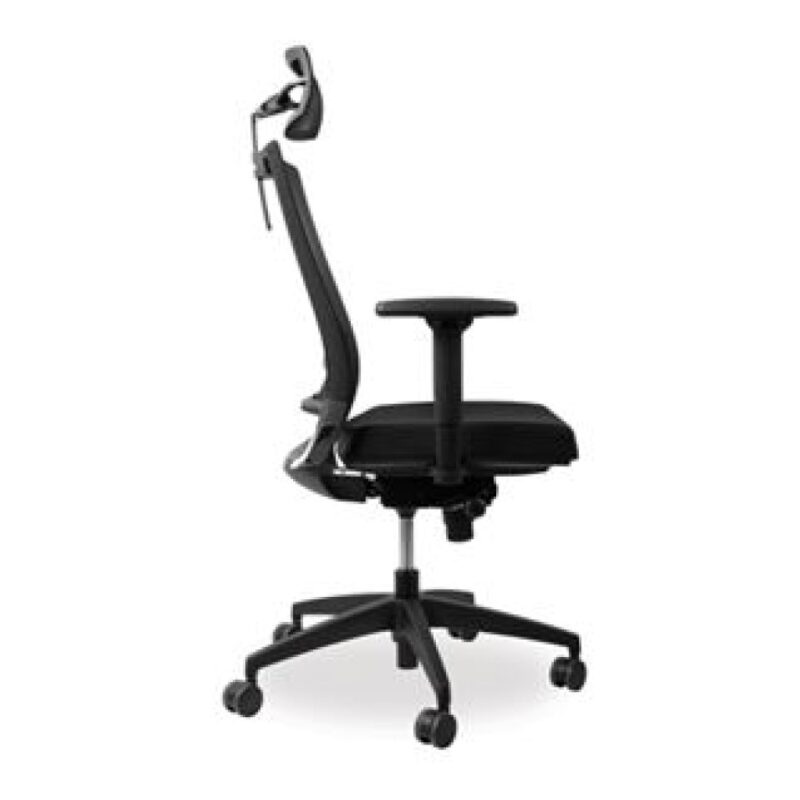 Bolt High Back Chair, Mesh Back, Black Woven Mesh Seat - Image 5