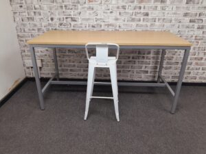 Bar Table Wooden Top & Steel Frame 1800mm x 600mmD x 920mmH