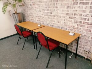 Oak Training Table With Powerdock 1200mm x 600mm x 750mmH