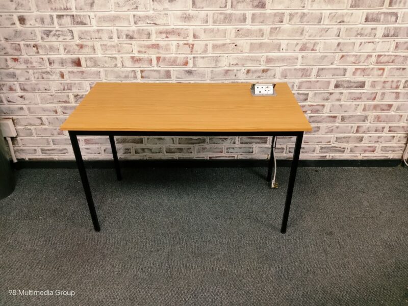 Oak Training Table With Powerdock 1200mm x 600mm x 750mmH - Image 4