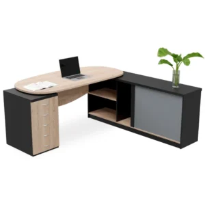 Ohio Executive Desk with Side Cabinet