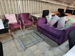 Purple Two Seater Velvet 1500mm x 900mm