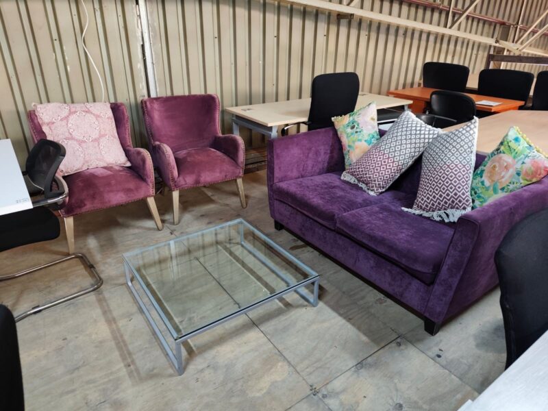 Purple Two Seater Velvet 1500mm x 900mm