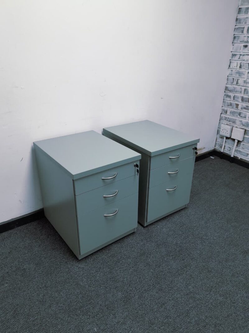 Dark Green Mobile Pedestal - Image 3