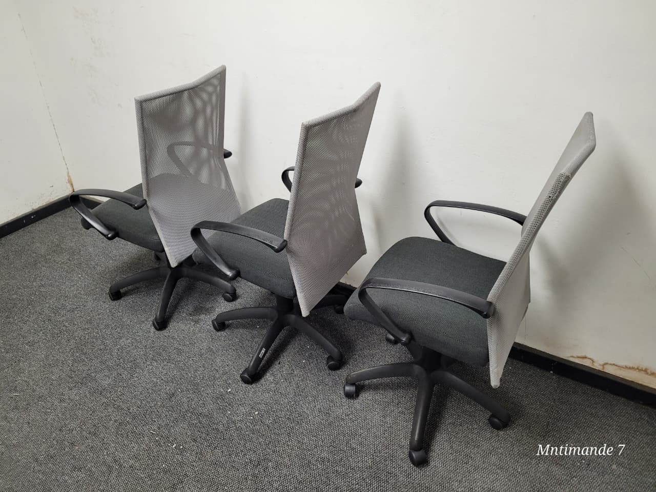 Grey Mesh High Back Chairs - Image 5