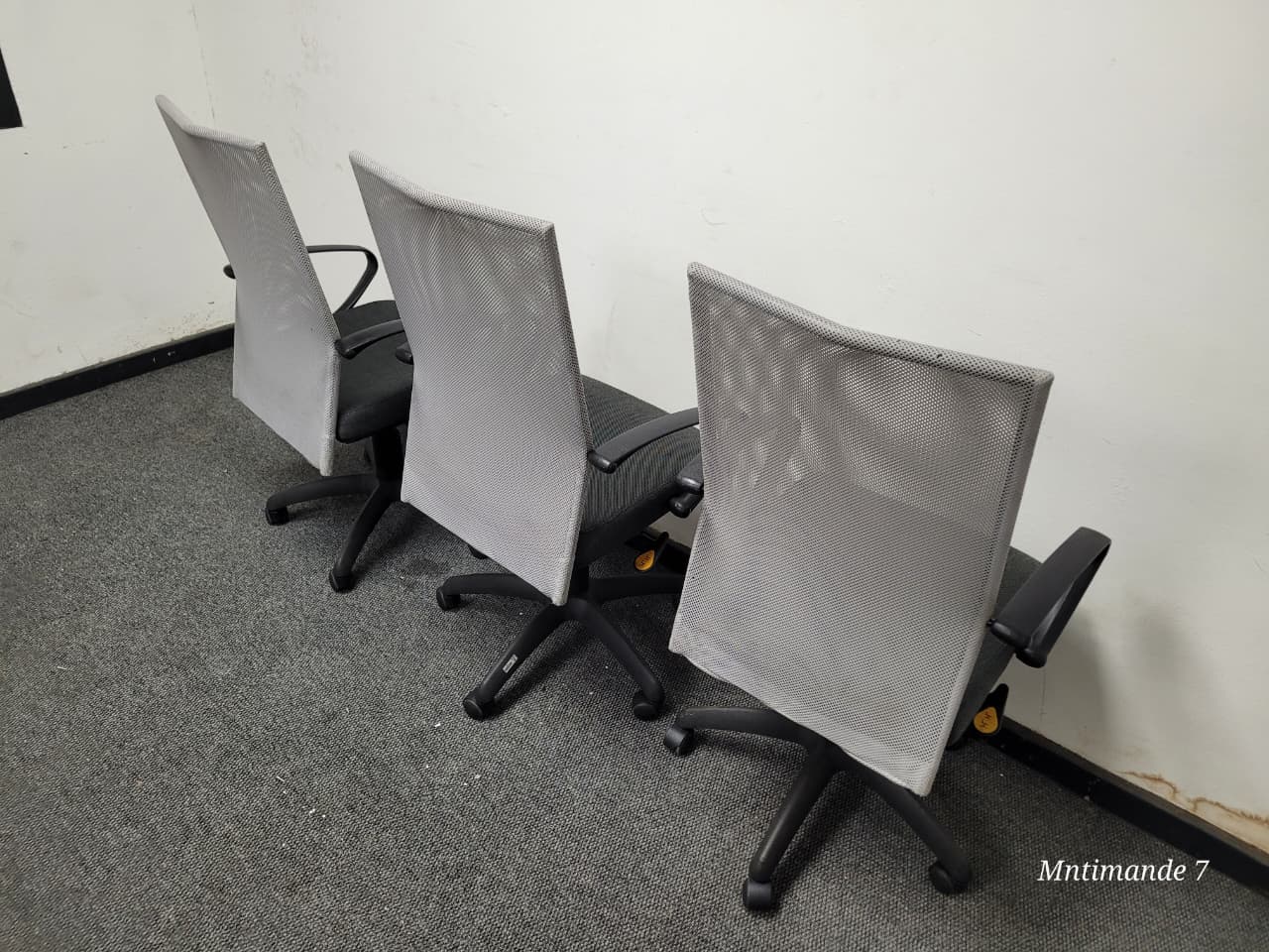 Grey Mesh High Back Chairs - Image 4