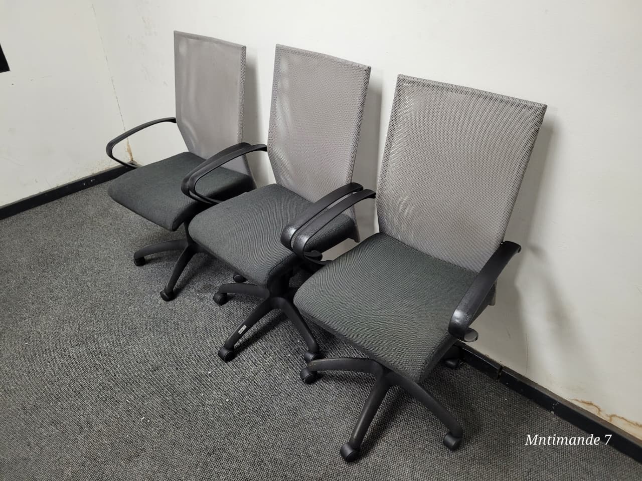 Grey Mesh High Back Chairs - Image 2