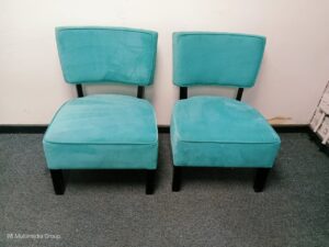 Gray living room chairs