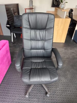 Fiji Leather High Back (Black)