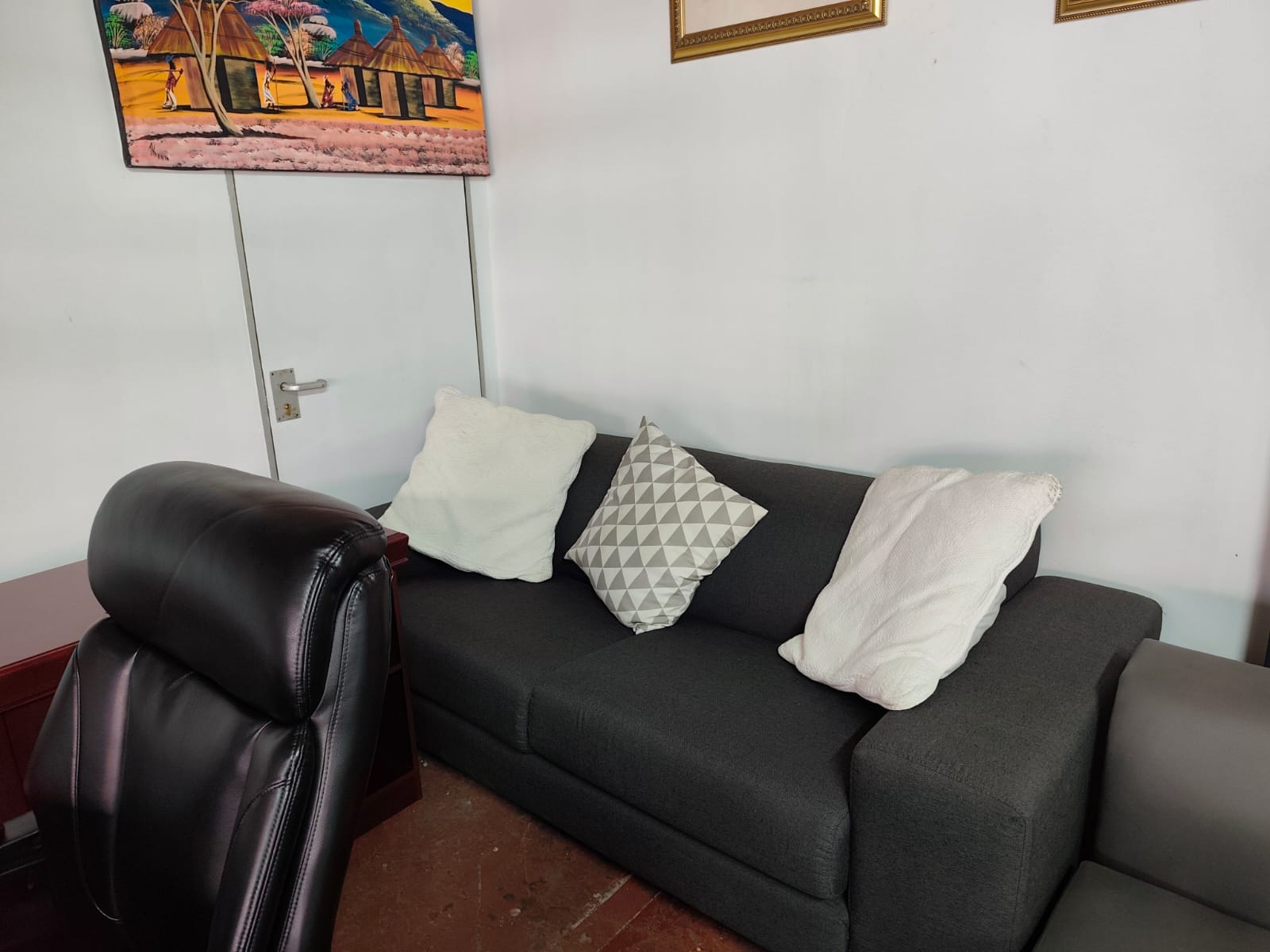 Dark Grey Two Seater Couch 2100mm ( Fabric) - Image 4
