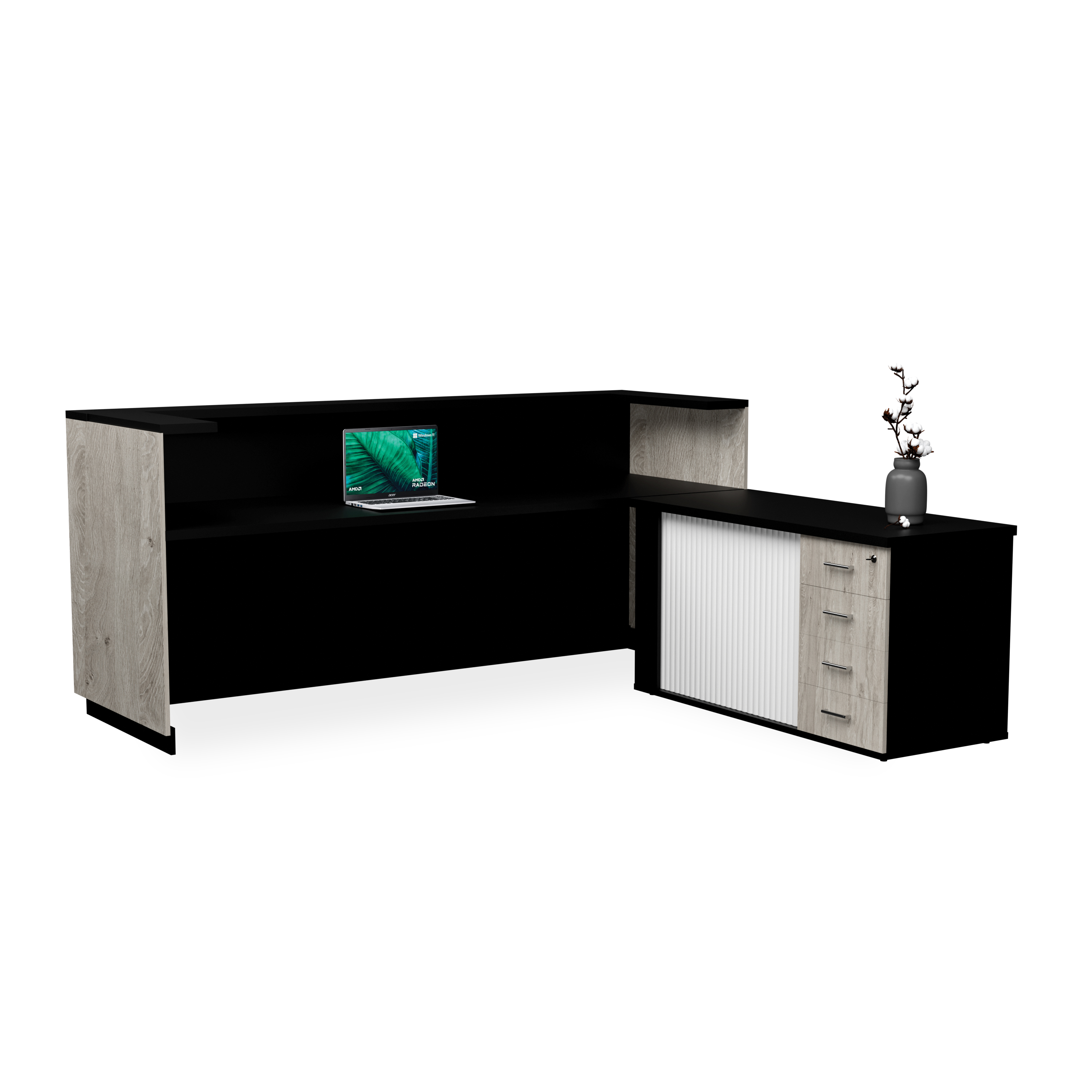 Apex Reception Desk 2100mmW x 800mmD x 1100mmH - Image 3