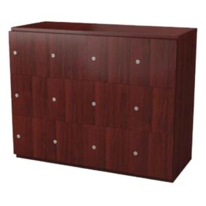 Closed Pigeonhole 12-Compartment Lockable, 1000x1264x400 in any Standard Melamine Colour