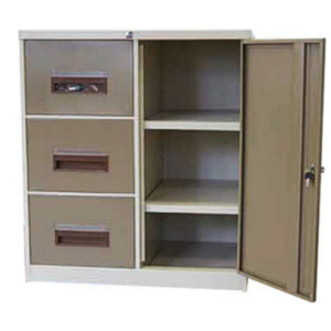 3-Drawer Combination Cabinet 870x900x620 in Ivory Karoo or Grey