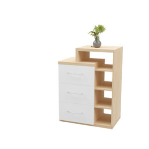 Server Unit 732x600x1000, 3-Drawers / 4 Pigeonhole with Open Back in any Standard Melamine Colour
