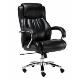 Big and Tall (227kg) Heavy-Duty Chair in Black and Brown Bonded Leather