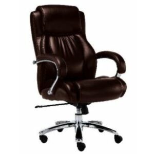 Big and Tall (227kg) Heavy-Duty Chair in Black and Brown Bonded Leather