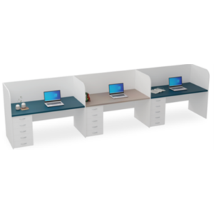 Sienna Cluster Desk in any Standard Melamine Colour