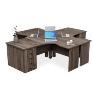 Wave Network Cluster Desk in any Standard Melamine Colour