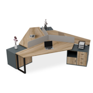 Michigan 3-Way Cluster Desk in any Standard Melamine Colour