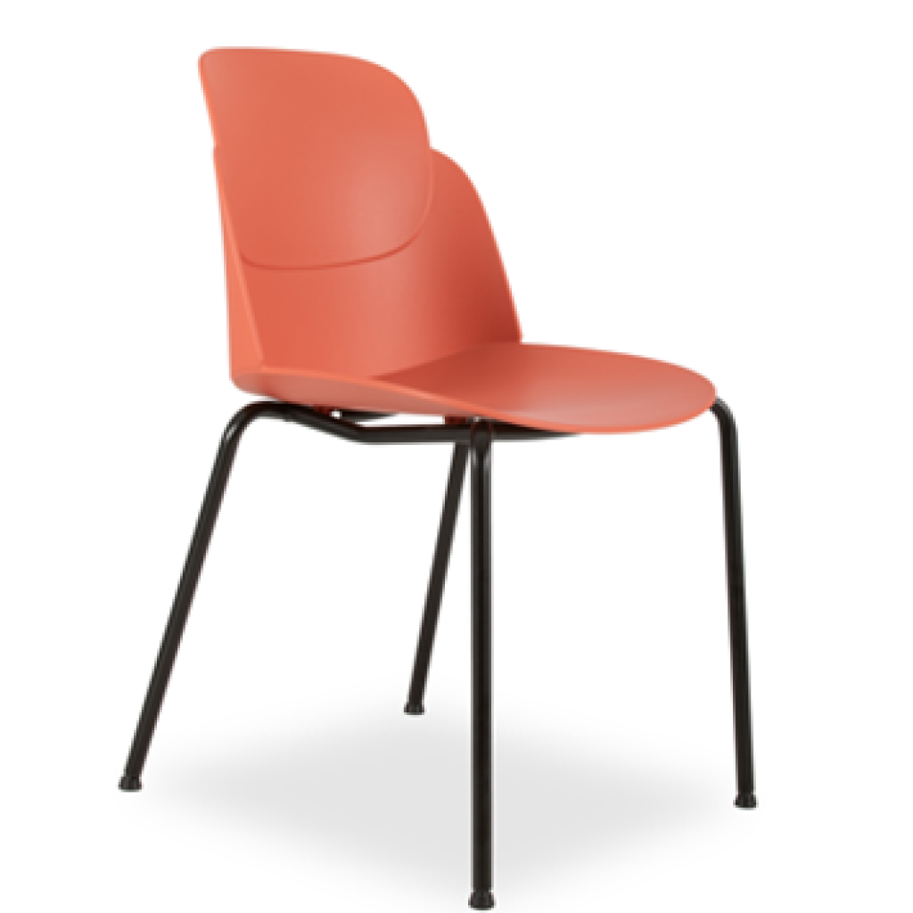 Aspen 4-Legged Chair with Black Steel Legs - Image 3