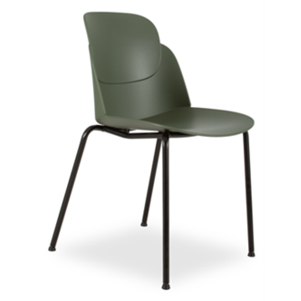 Aspen 4-Legged Chair with Black Steel Legs