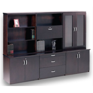 Boston Wall Unit in Mahogany Veneer