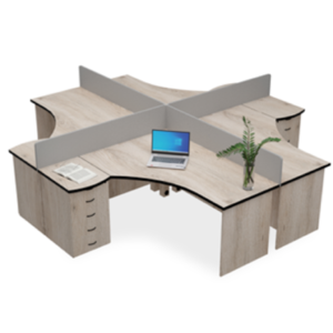 Oxford Cluster Desk in any Standard Melamine Colour