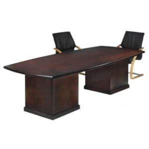 Cordia Boardroom Table 8-Seater 2400×1200 with Box Bases in Mahogany Veneer