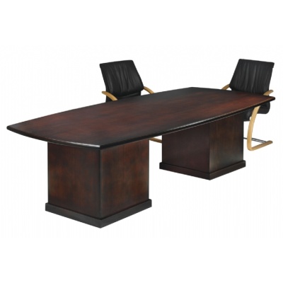 Cordia Boardroom Table 8-Seater 2400×1200 with Box Bases in Mahogany Veneer