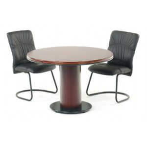 Summit Round Conference Table 4-Seater 1200Dia in Mahogany Veneer