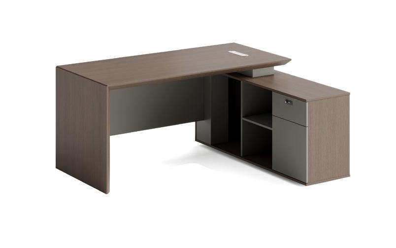 Neo Executive Desk 1800 x 1600 x 750mm – Griffith Almond Grey Finish - Image 5