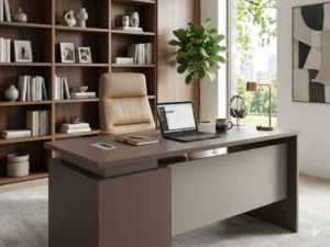 Orbit Office Desk 1400 x 700 x 750mm – Almond Grey