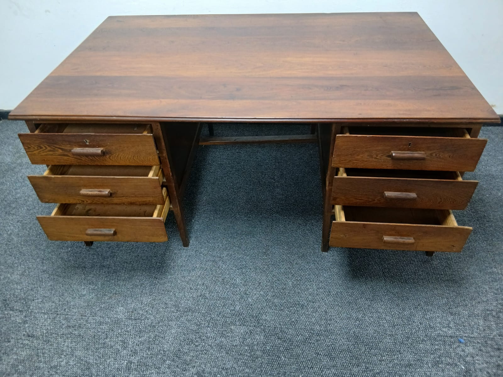 Vintage Desk With Drawers 1700mm x 1060mm - Image 2